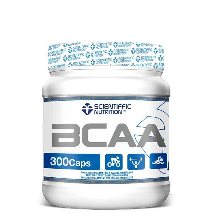 BCAA 300 Mega Cápsulas de 1000 mg.