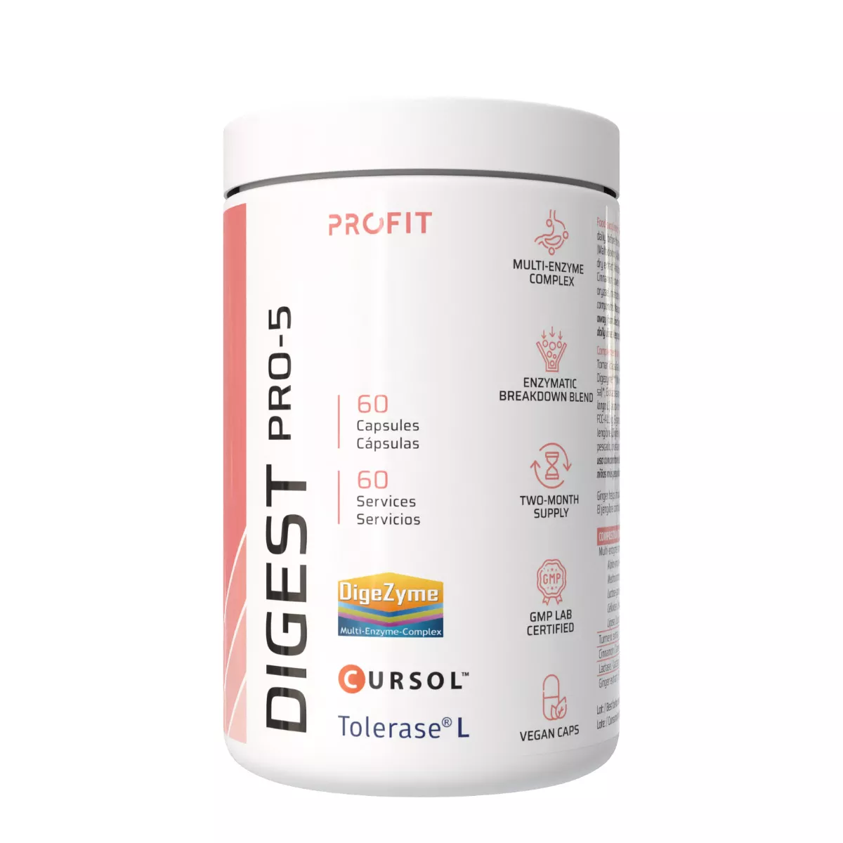 DIGEST PRO-5 DigeZyme® (Cursol) Tolerase™ L | 60 VCAPS